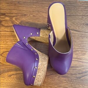 Studded Purple Platform Clogs 💜 NWOT